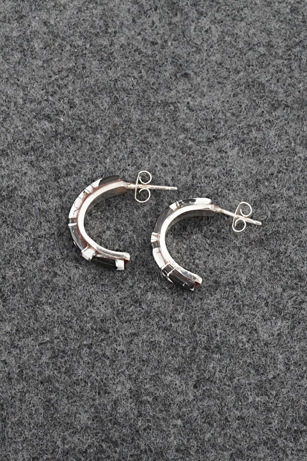 White Buffalo & Sterling Silver Earrings - Terrance Panteah