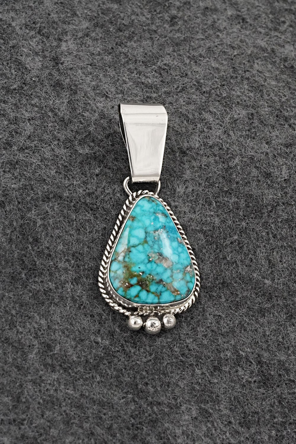 Turquoise & Sterling Silver Pendant - Rena Begay