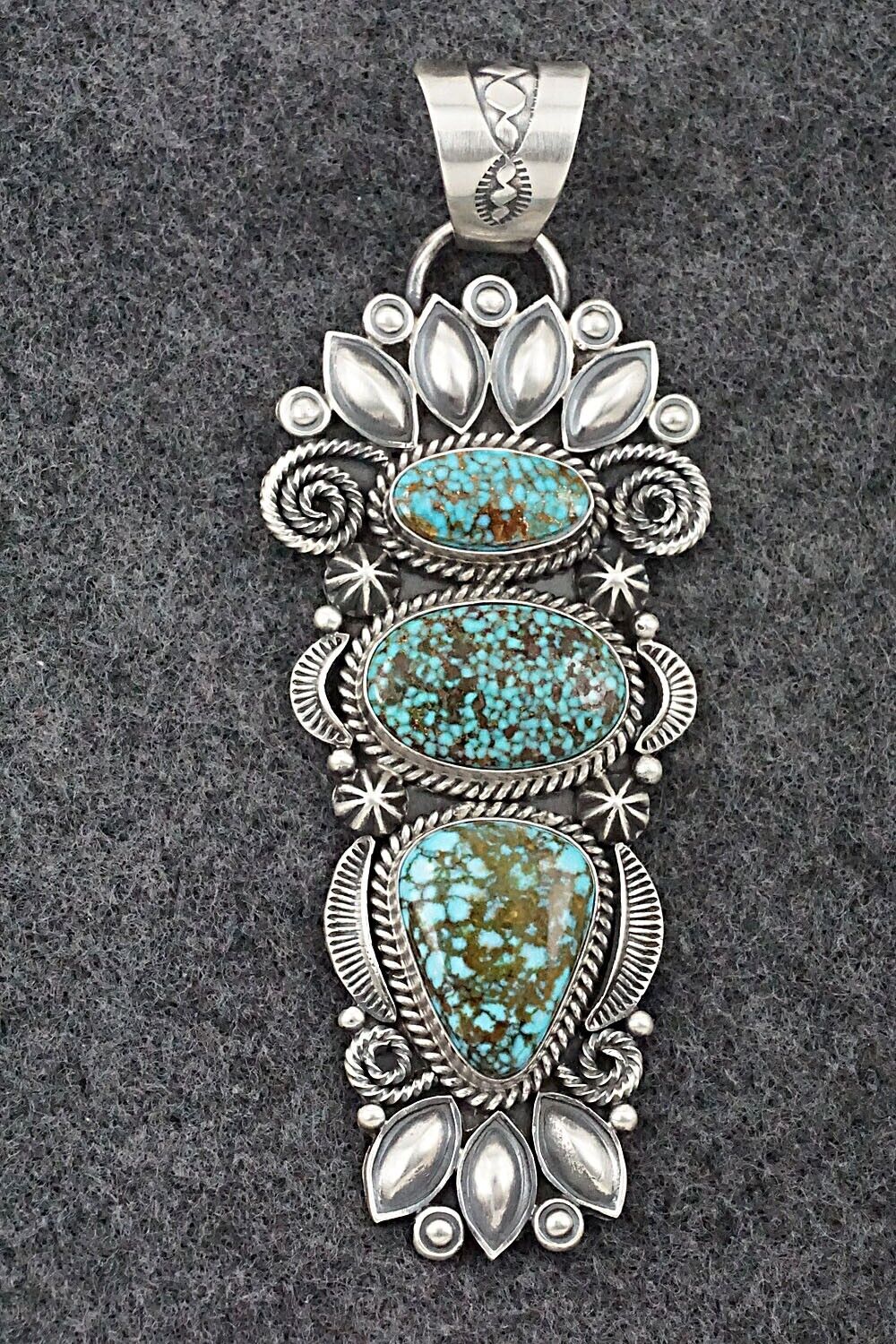 Turquoise and Sterling Silver Pendant - Derrick Gordon