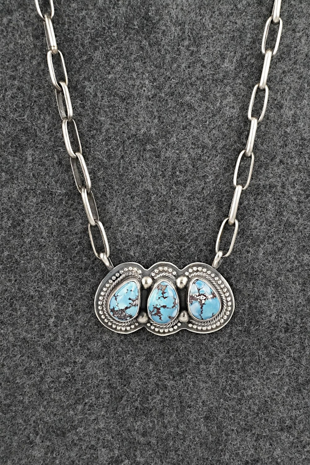 Turquoise & Sterling Silver Necklace - Kathleen Livingston
