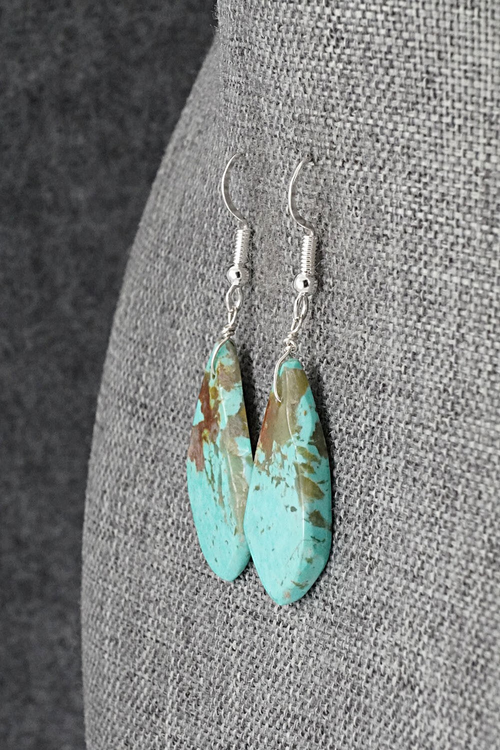 Turquoise & Sterling Silver Earrings - Louise Pete