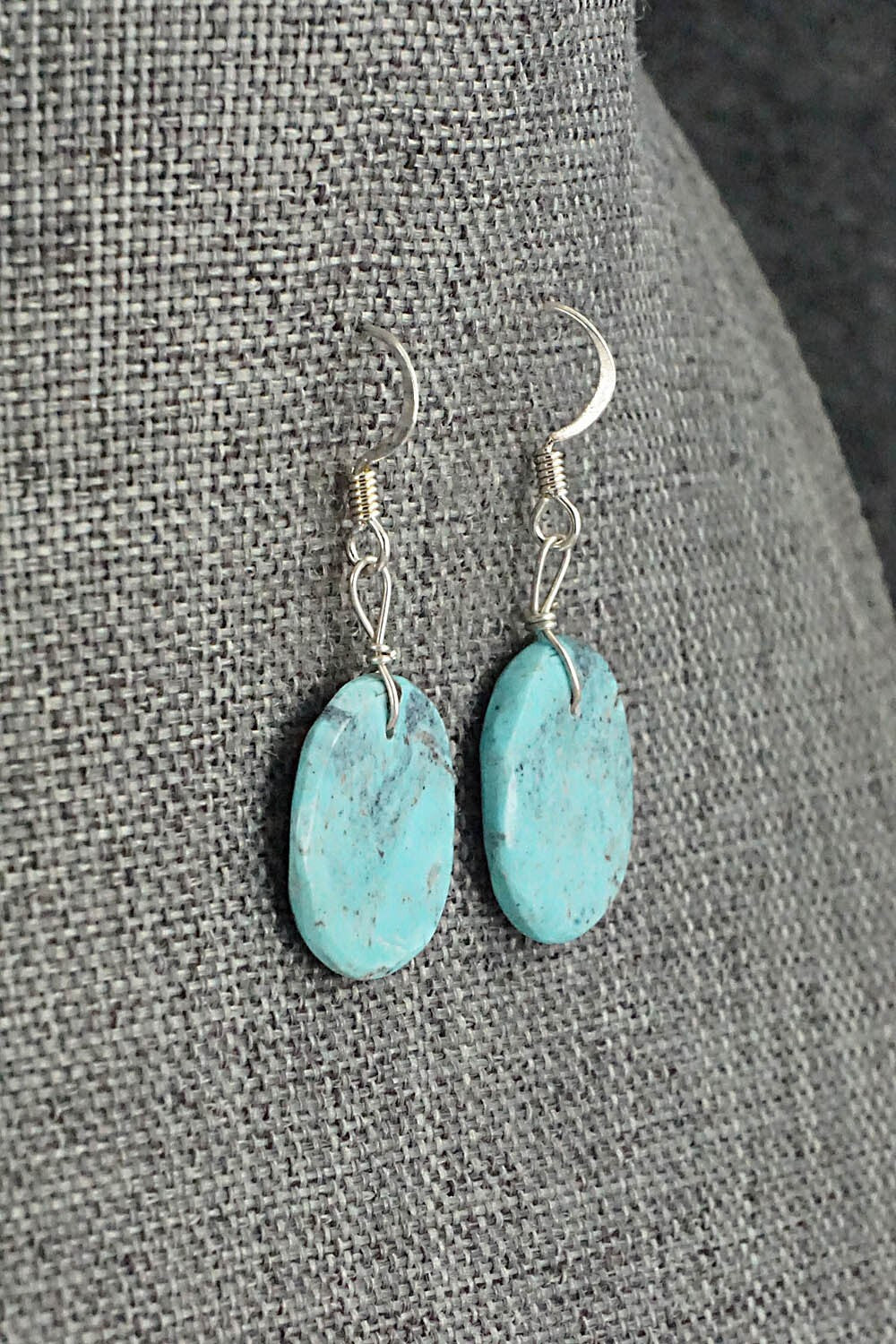Turquoise & Sterling Silver Earrings - Joe Garcia