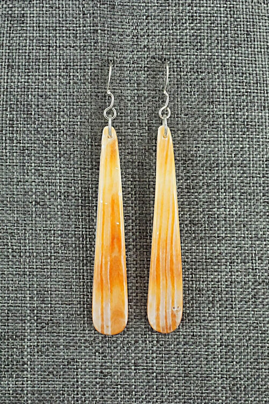 Spiny Oyster & Sterling Silver Earrings - Jesus Espino