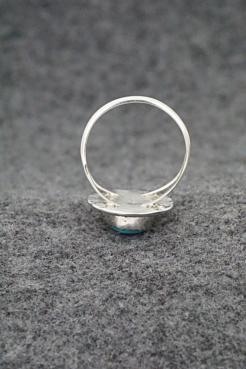 Turquoise & Sterling Silver Ring - Freda Martinez - Size 8
