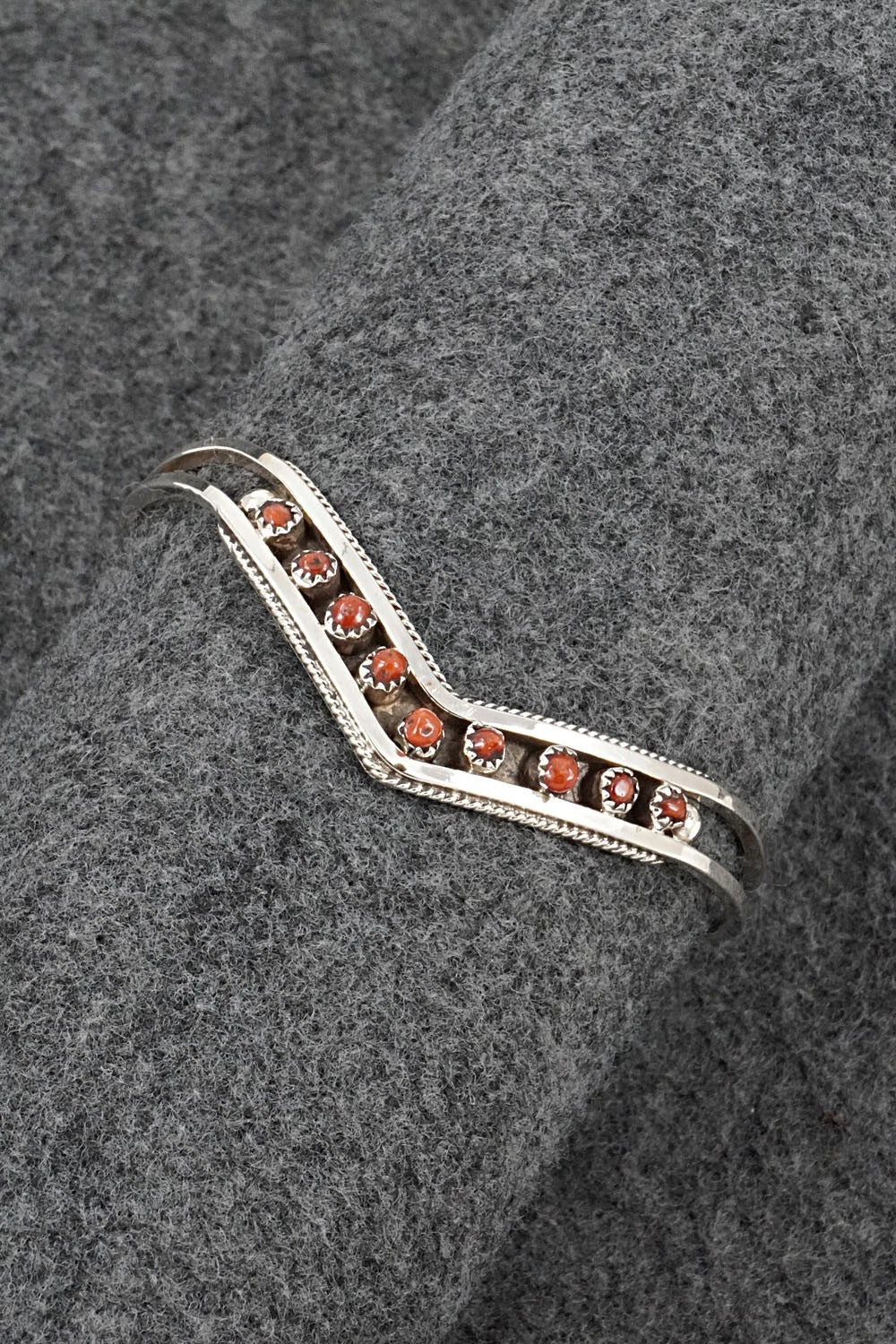 Coral & Sterling Silver Bracelet - Susie Livingston