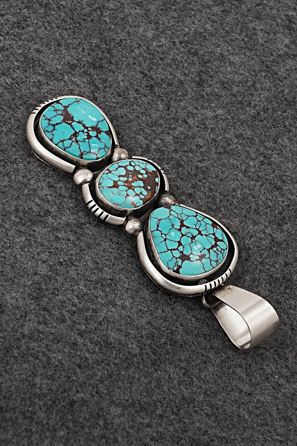 Turquoise & Sterling Silver Pendant - Paul Livingston