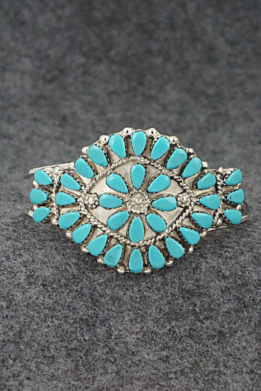 Turquoise & Sterling Silver Bracelet - Evangeline Tsabetsaye