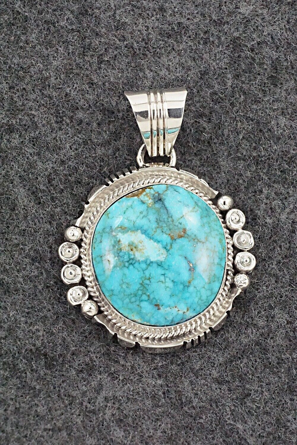 Turquoise & Sterling Silver Pendant - Daniel Benally