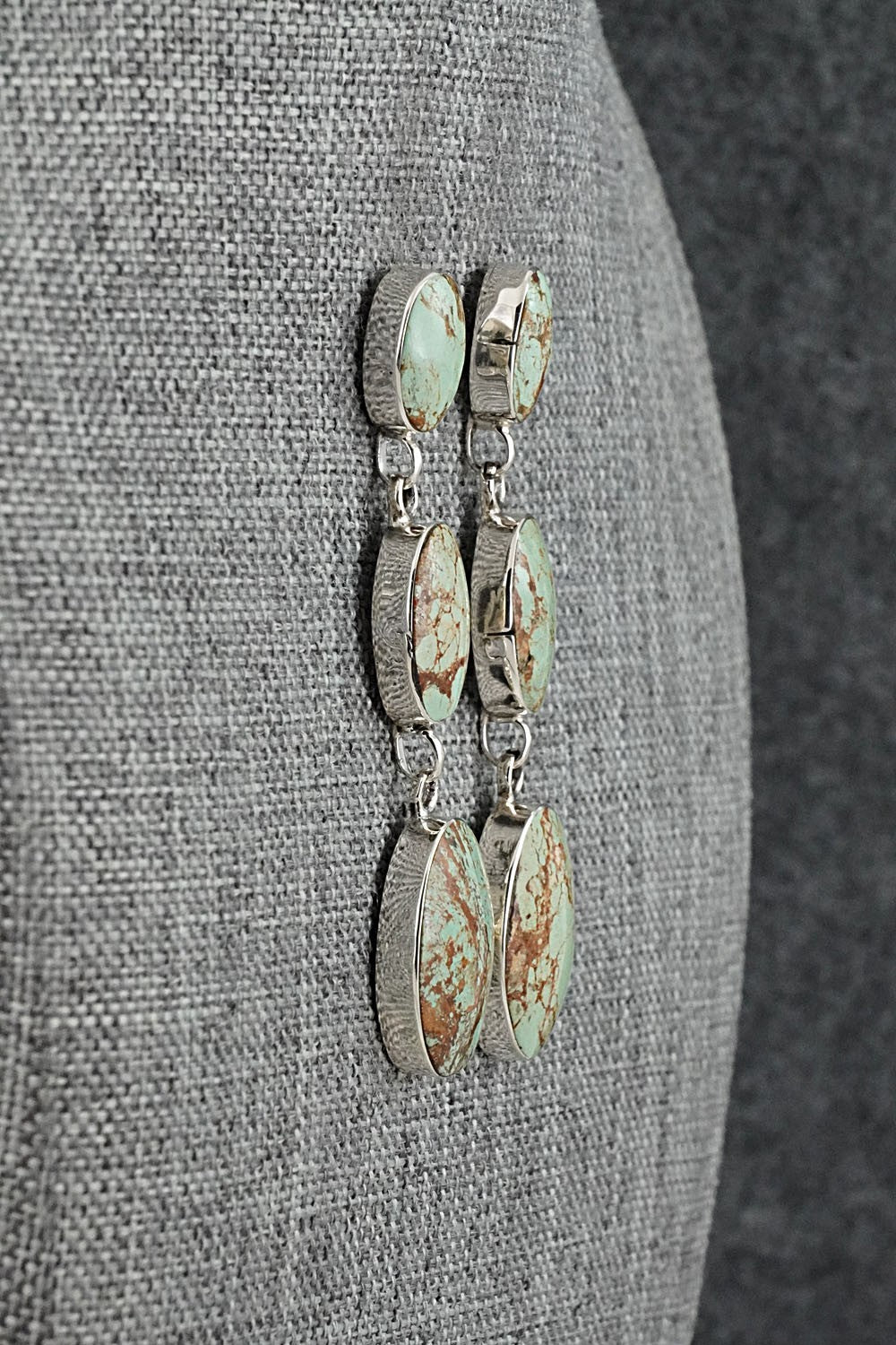 Turquoise & Sterling Silver Earrings - Irvin Tsosie