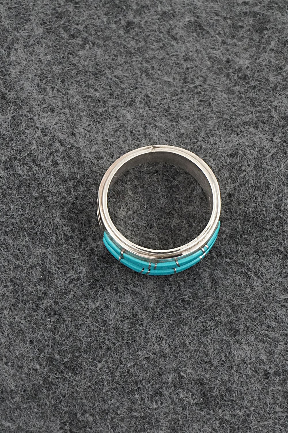 Turquoise & Sterling Silver Ring - Wilbert Muskett Jr. - Size 9.25