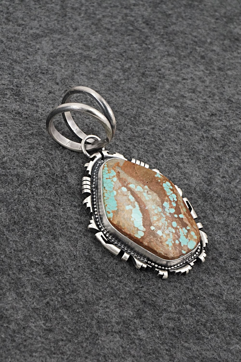 Turquoise & Sterling Silver Pendant - Randy Billy
