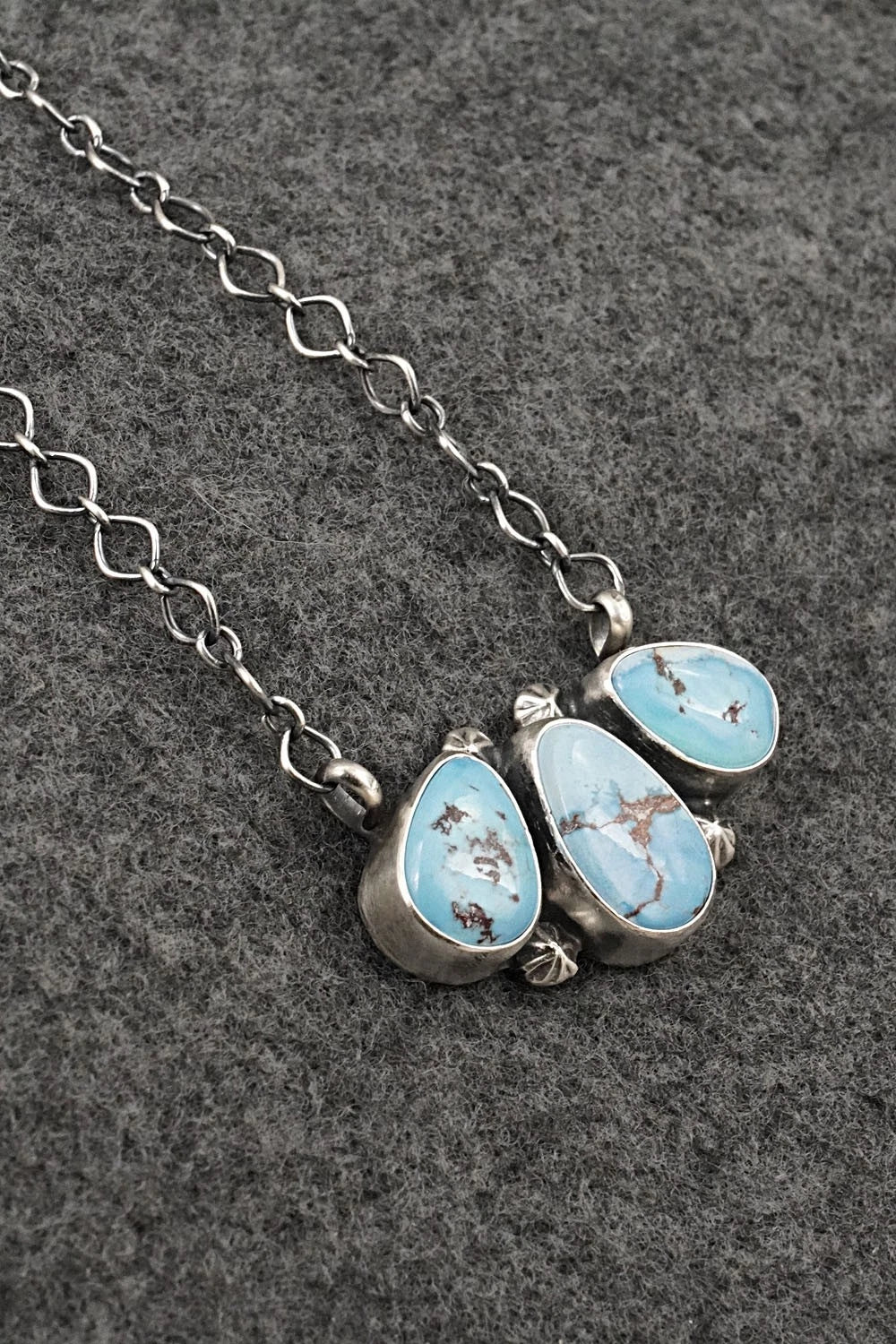 Turquoise & Sterling Silver Necklace - Darrin Livingston