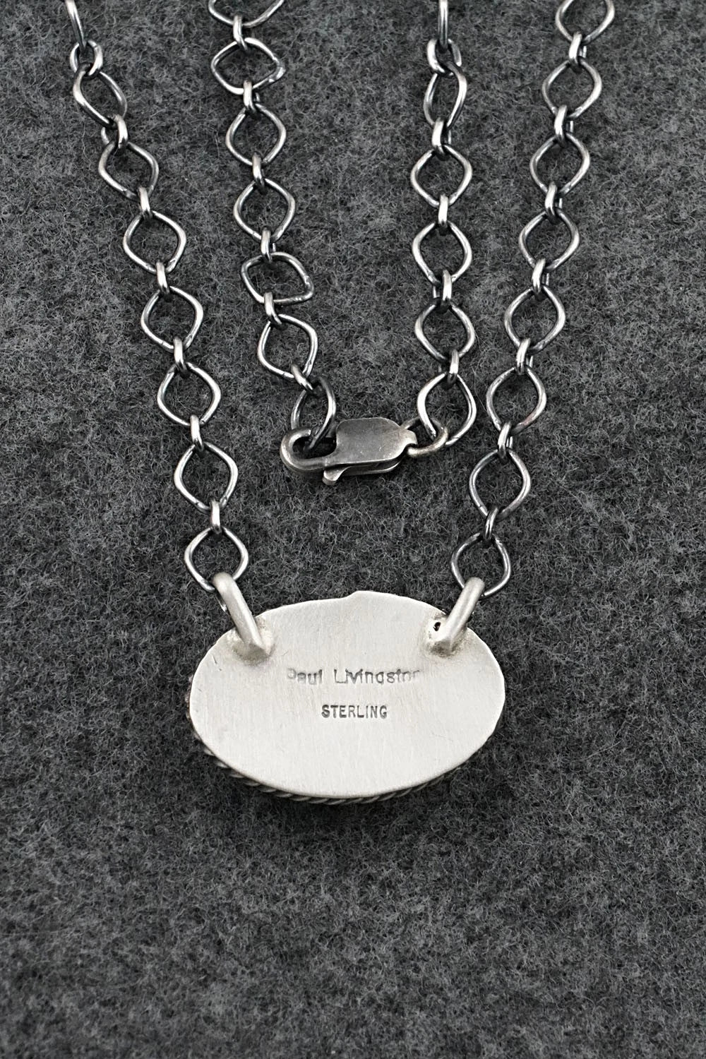 Turquoise & Sterling Silver Necklace - Paul Livingston