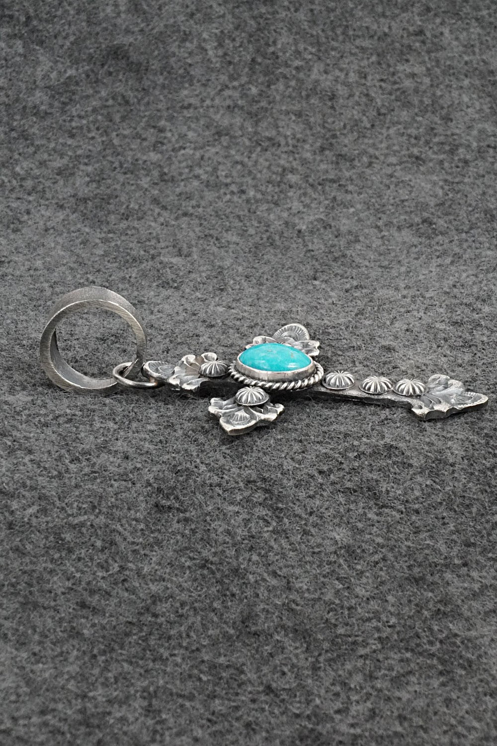 Turquoise & Sterling Silver Pendant - Kevin Billah
