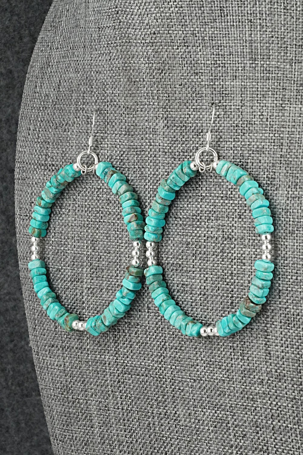 Turquoise & Sterling Silver Earrings - Doreen Jake
