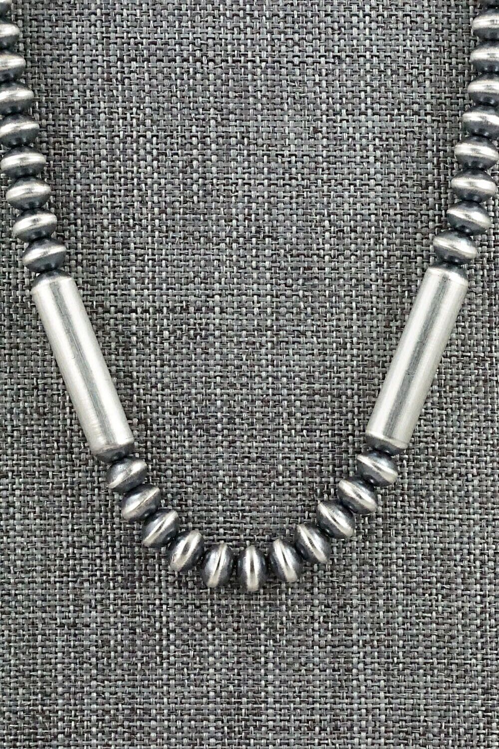 Sterling Silver Navajo Pearl Necklace 24" - Tonisha Haley