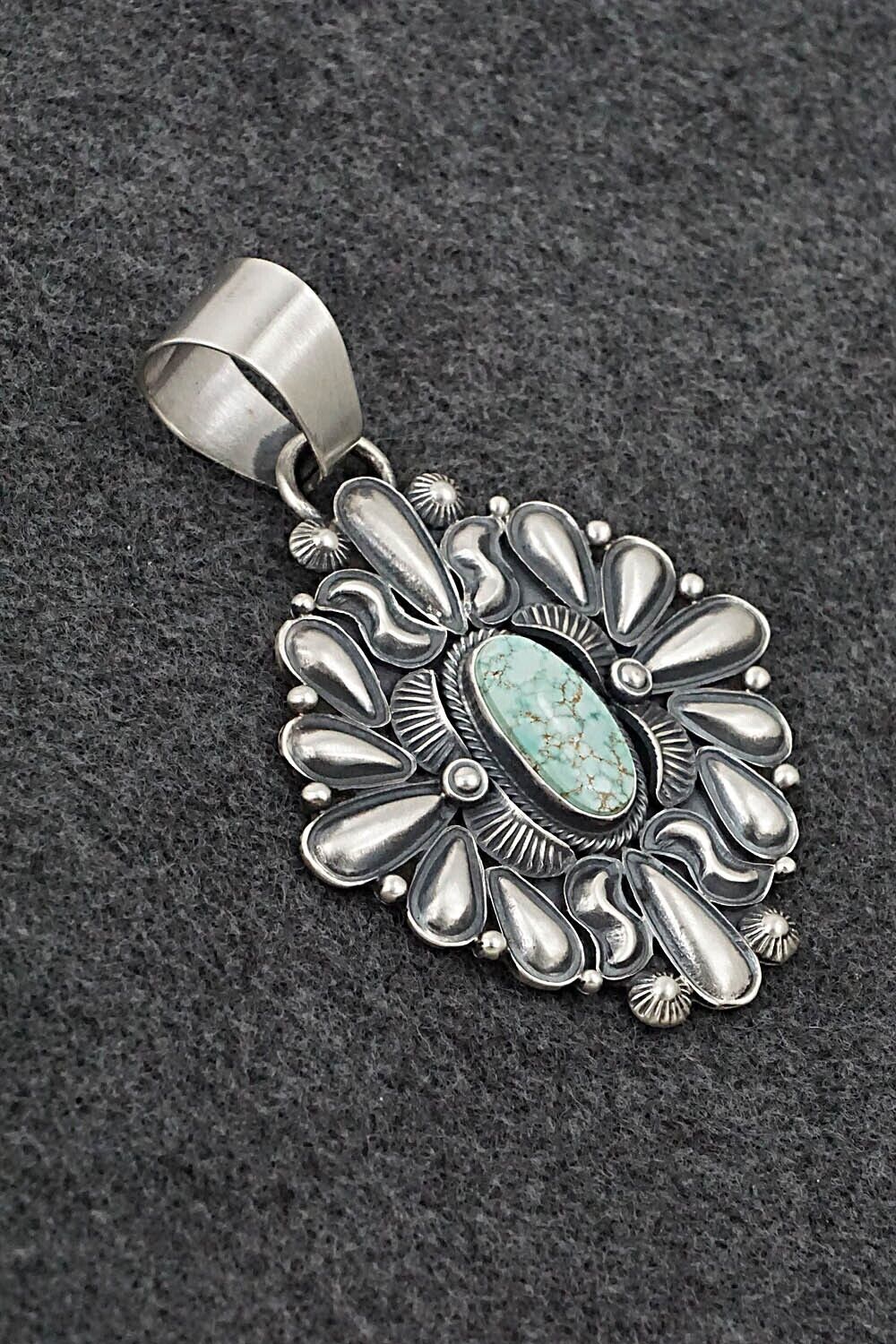Turquoise & Sterling Silver Pendant - Derrick Gordon