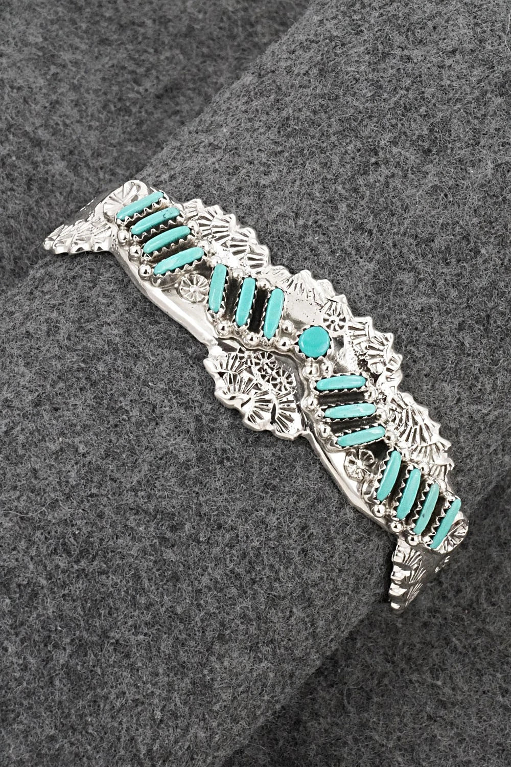 Turquoise & Sterling Silver Bracelet - Murray Hannaweeka
