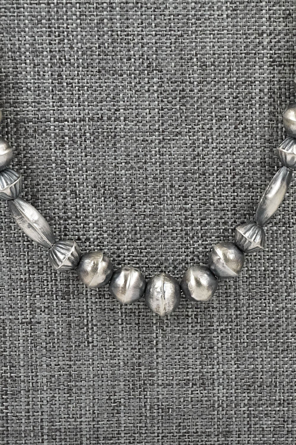 Sterling Silver Navajo Pearl Necklace 26" - Vintage