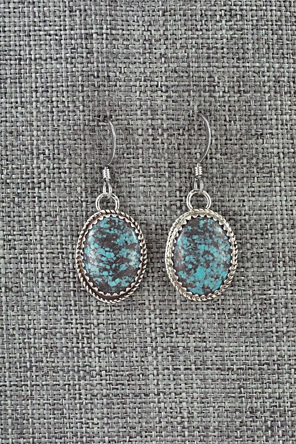 Turquoise & Sterling Silver Earrings - Ernest Hawthorne