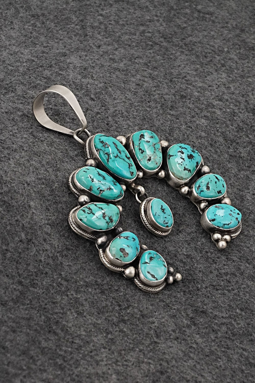 Turquoise & Sterling Silver Pendant - Kathleen Livingston