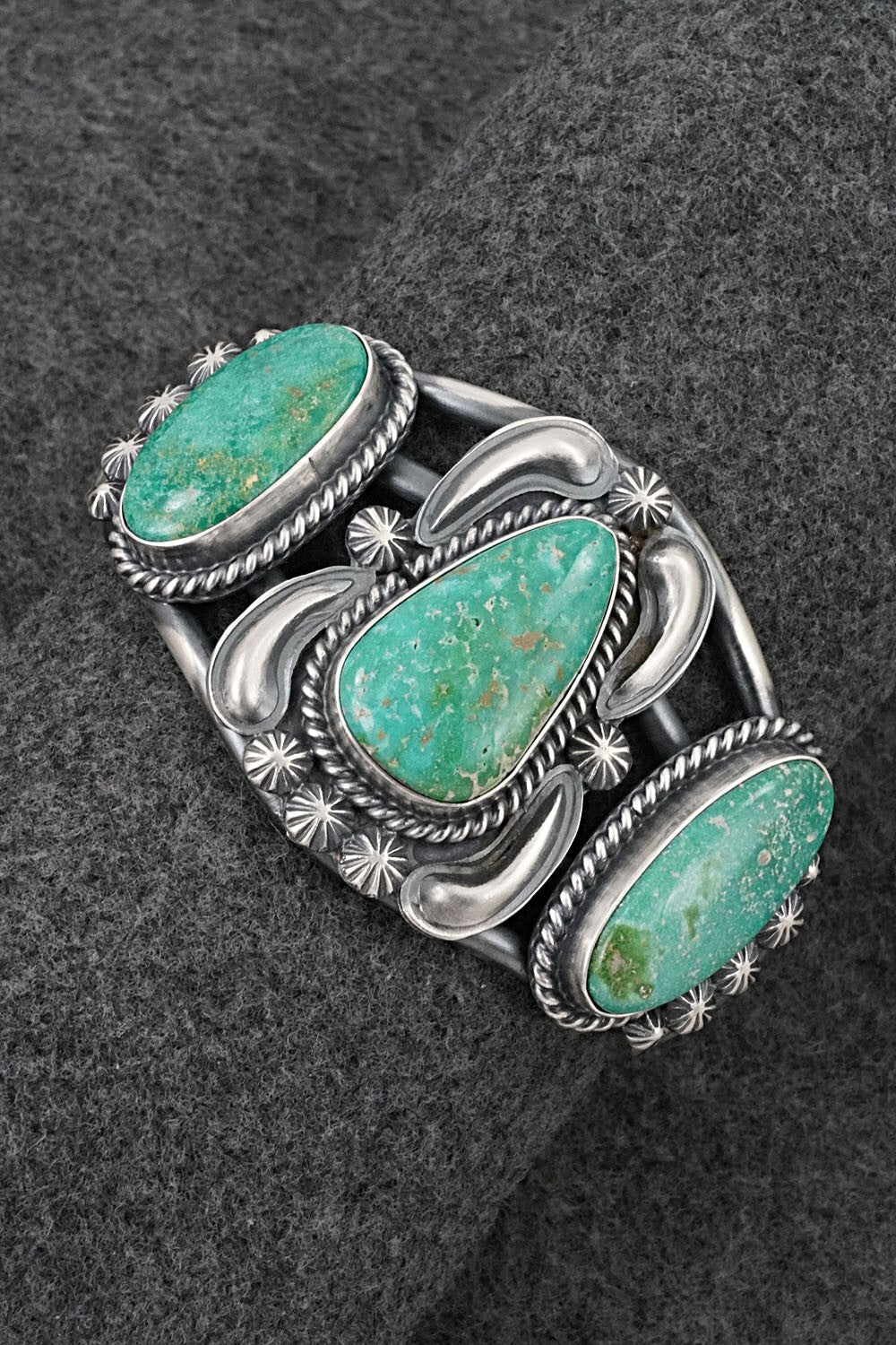 Turquoise & Sterling Silver Bracelet - Raymond Delgarito