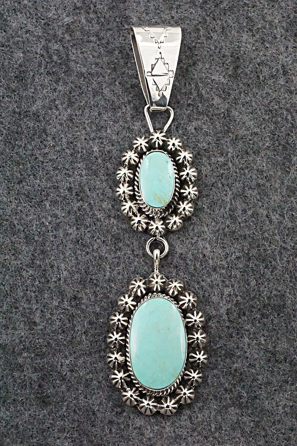 Turquoise & Sterling Silver Pendant - Sheena Jack