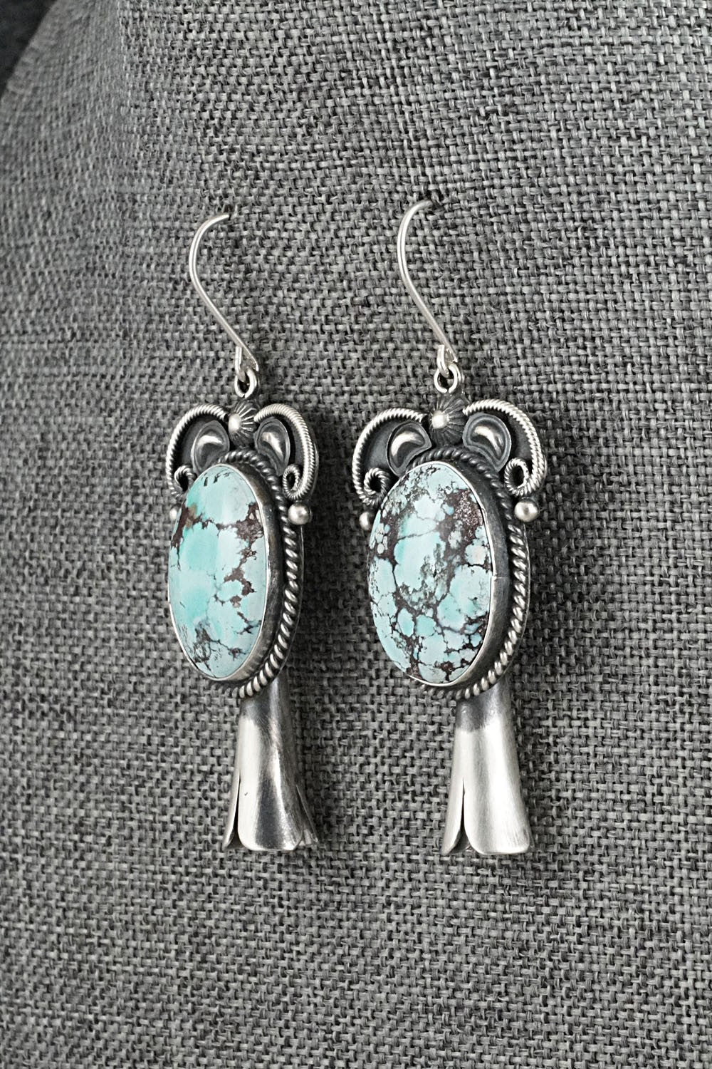 Turquoise & Sterling Silver Squash Blossom Set - Derrick Gordon