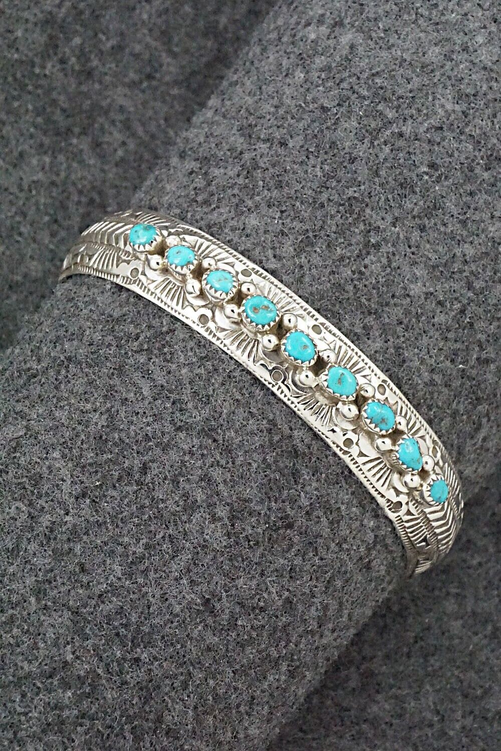 Turquoise & Sterling Silver Bracelet - Grace Silver