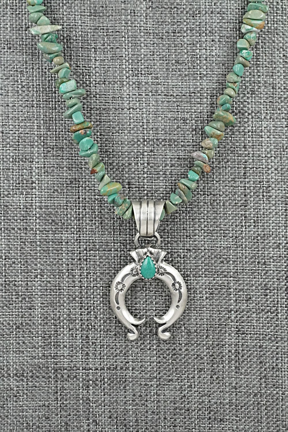 Turquoise & Sterling Silver Necklace 18" - Louise Joe