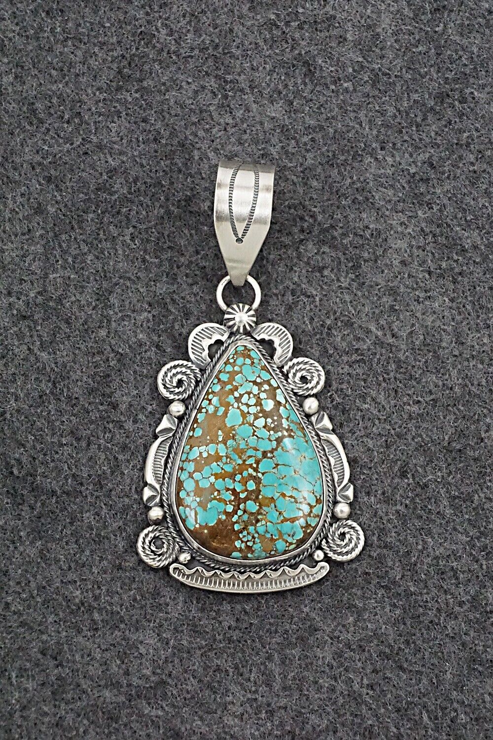 Turquoise & Sterling Silver Pendant - Jackson Hoskie