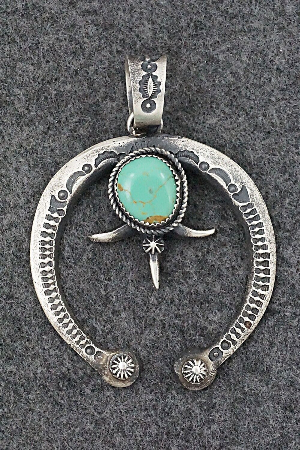 Turquoise & Sterling Silver Pendant - Eva & Linberg Billah
