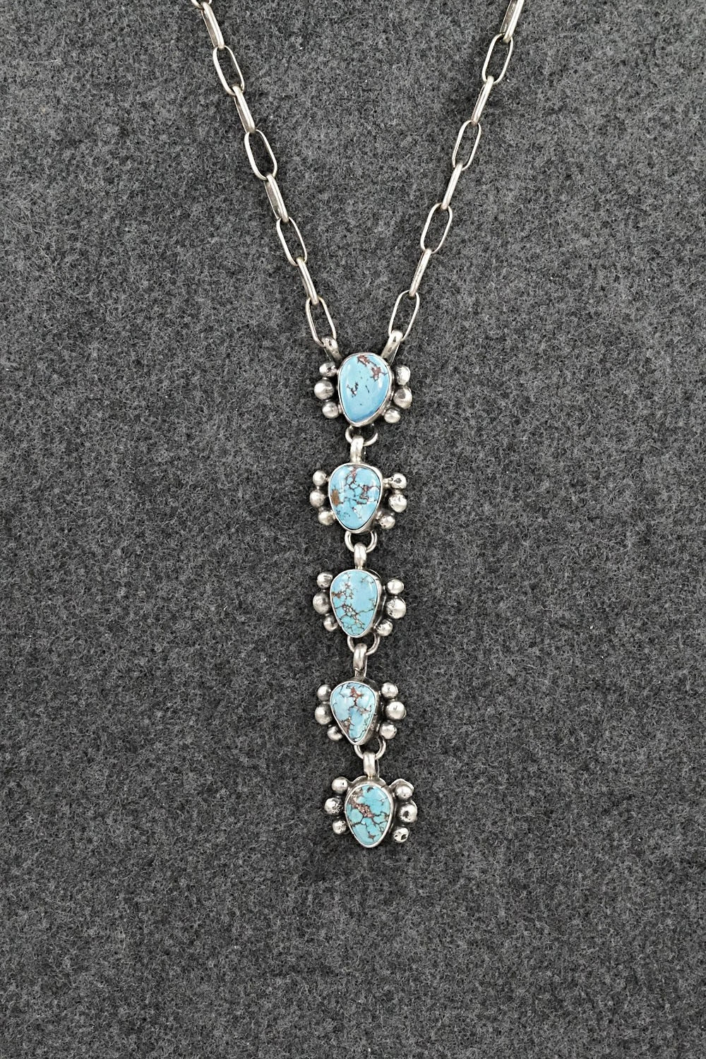 Turquoise & Sterling Silver Necklace - Bobby Johnson