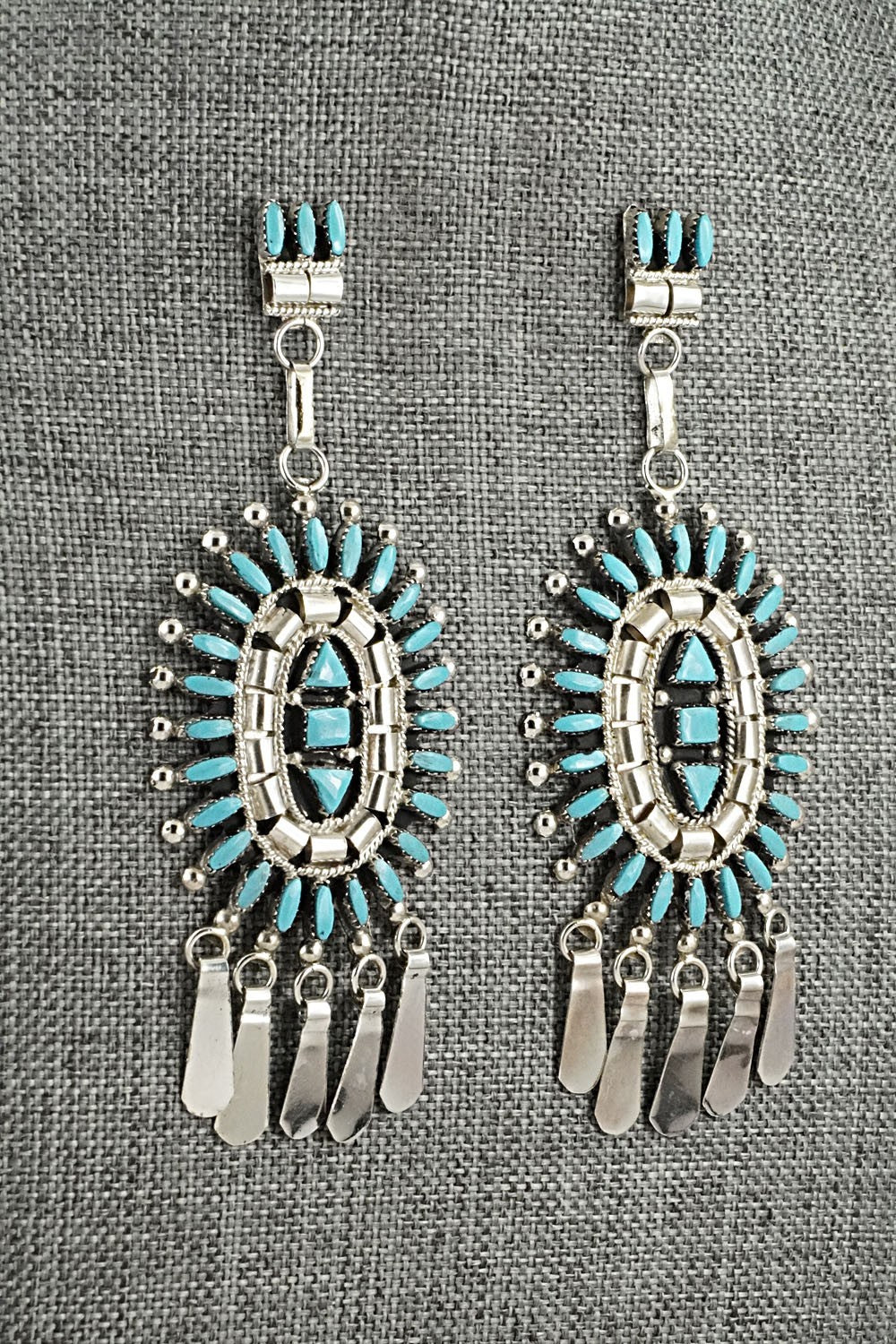 Turquoise & Sterling Silver Earrings - Evonne Hustito