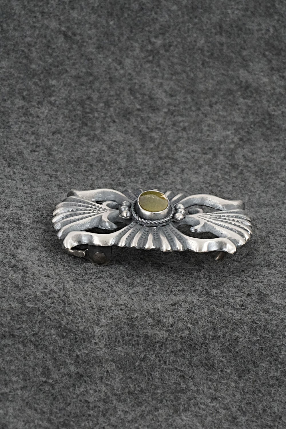 Turquoise & Sterling Silver Belt Buckle - Harrison Bitsue