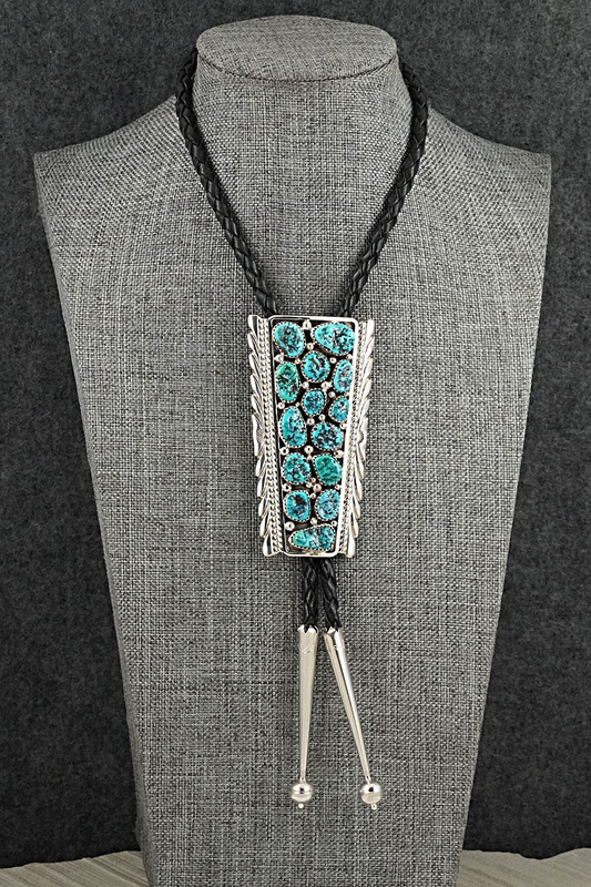 Turquoise & Sterling Silver Bolo Tie - Martin Muskett
