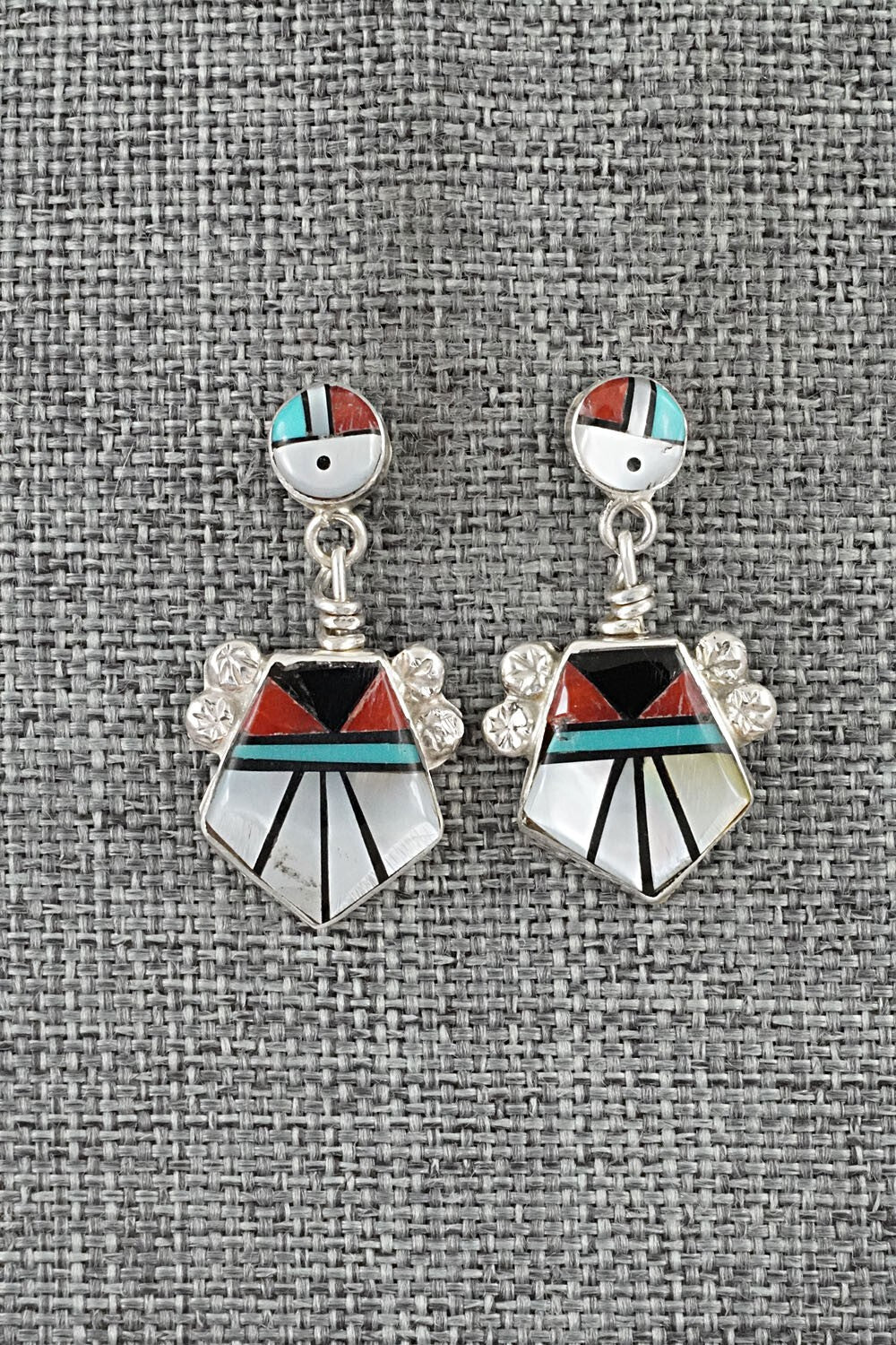 Multi-Stone Inlay & Sterling Silver Earrings - Ola Eriacho