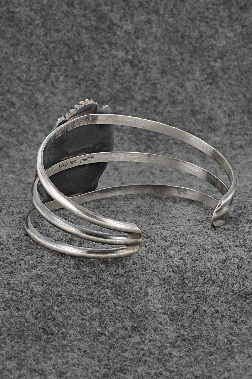 Turquoise & Sterling Silver Bracelet - Leslie Nez