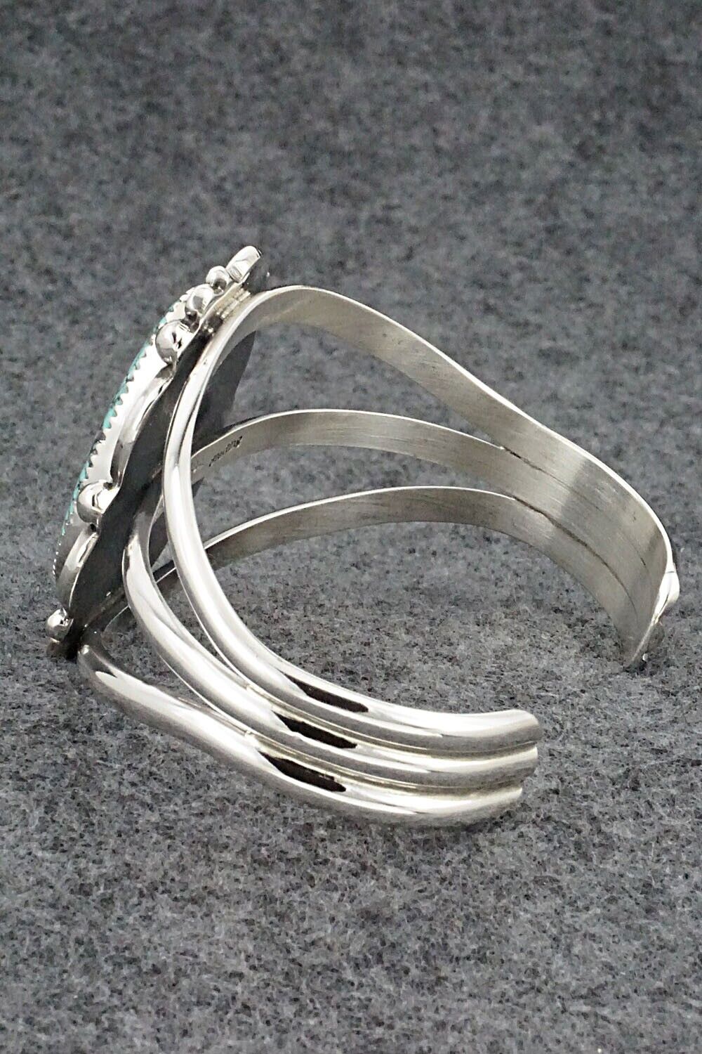 Turquoise & Sterling Silver Bracelet - Leslie Nez