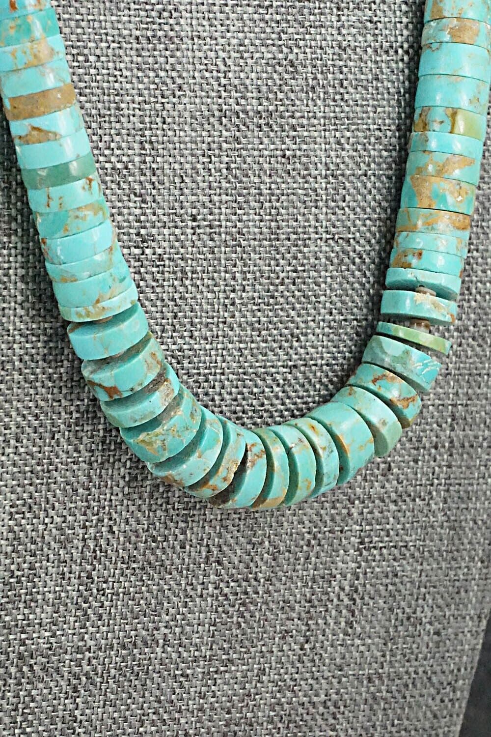 Turquoise & Sterling Silver Necklace - Joe Garcia
