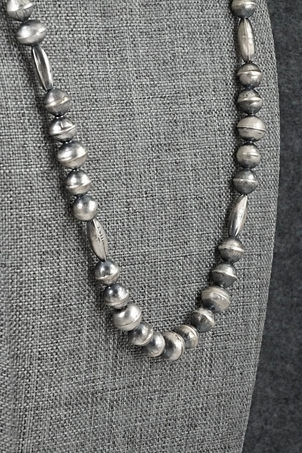 Sterling Silver Navajo Pearl Necklace 20" - Vintage