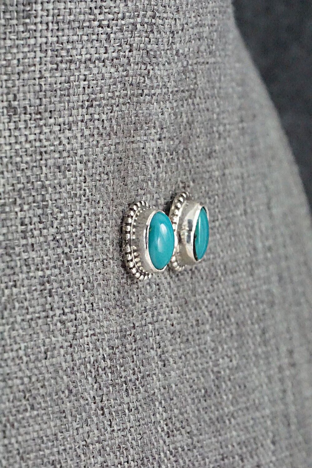 Turquoise & Sterling Silver Earrings - Rosemary Saunders