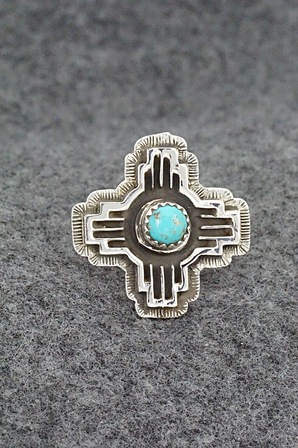 Turquoise and Sterling Silver Ring - Letricia Largo - Size 6