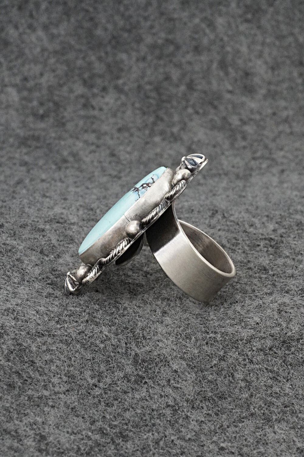 Turquoise & Sterling Silver Pendant, Ring & Earrings Set - Darrin Livingston