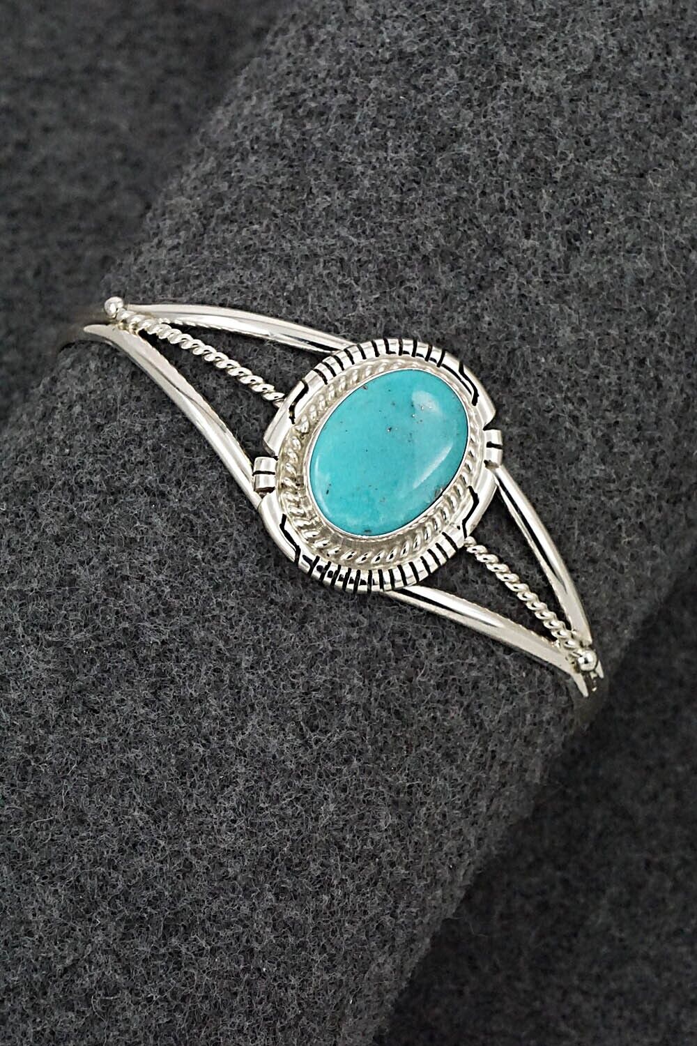 Turquoise & Sterling Silver Bracelet - Peggy Skeets
