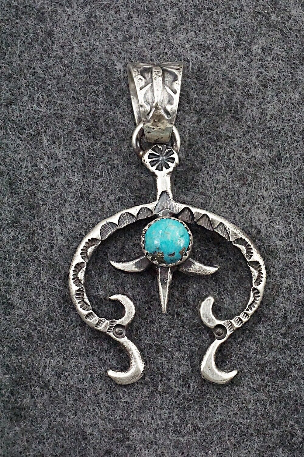 Turquoise & Sterling Silver Pendant - Kevin Billah
