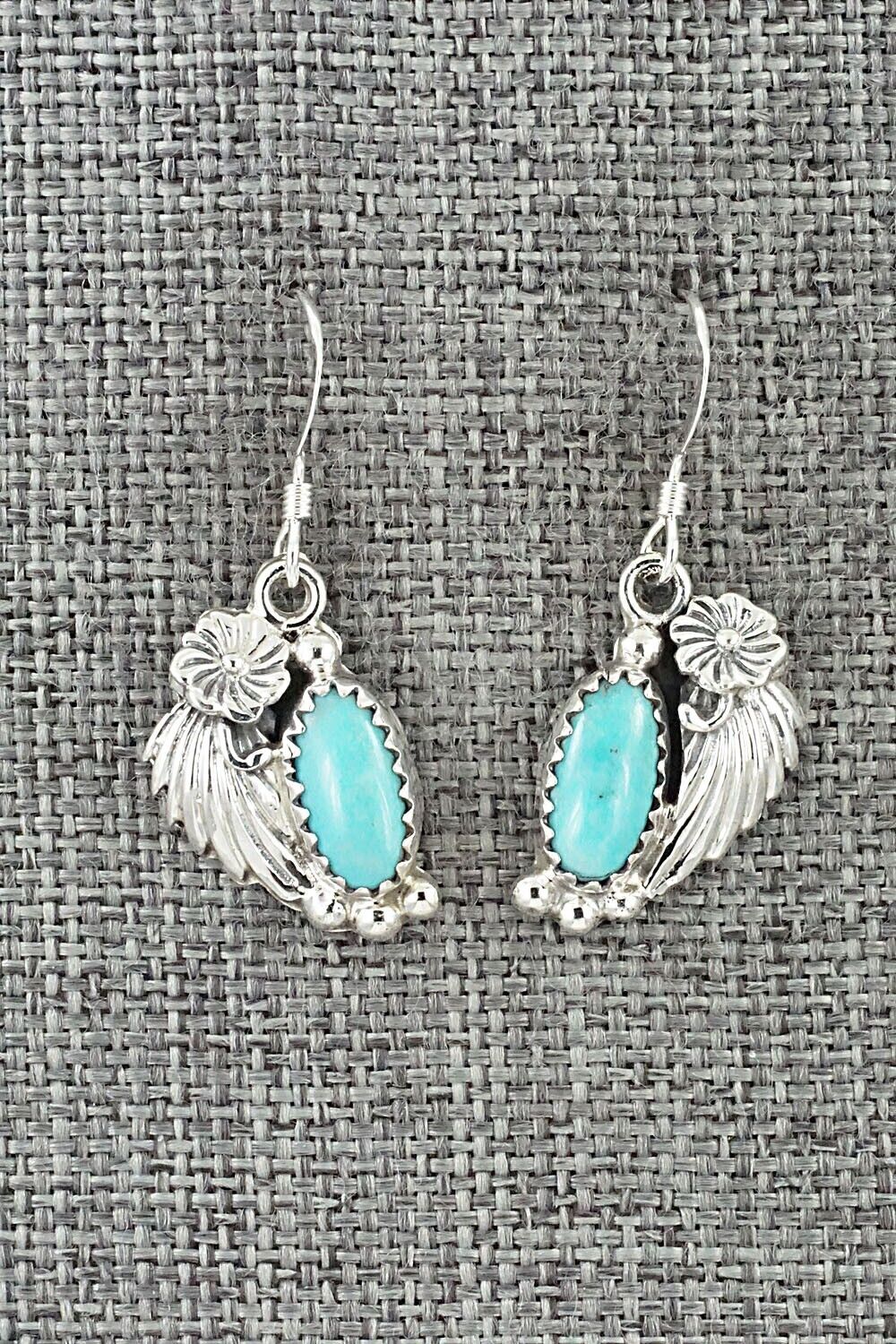 Turquoise and Sterling Silver Earrings - Andrew Vandever