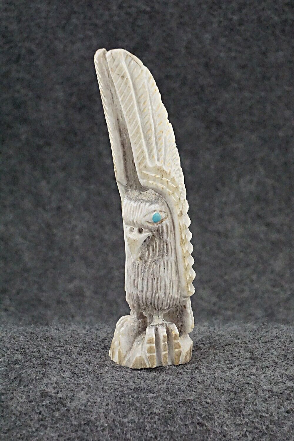 Eagle Zuni Fetish Carving - Garrick Weeka