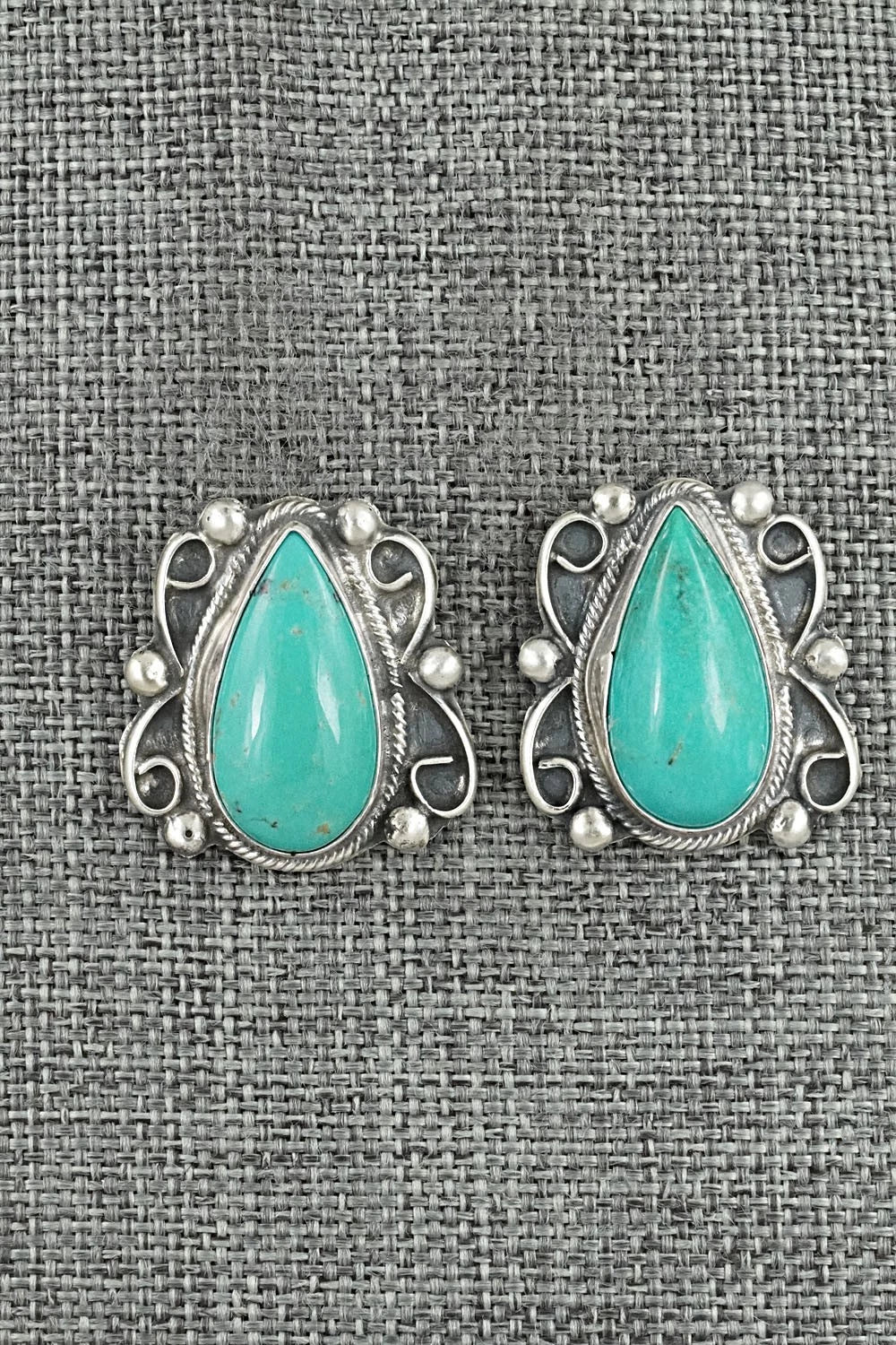 Turquoise & Sterling Silver Earrings - Kobe Martinez