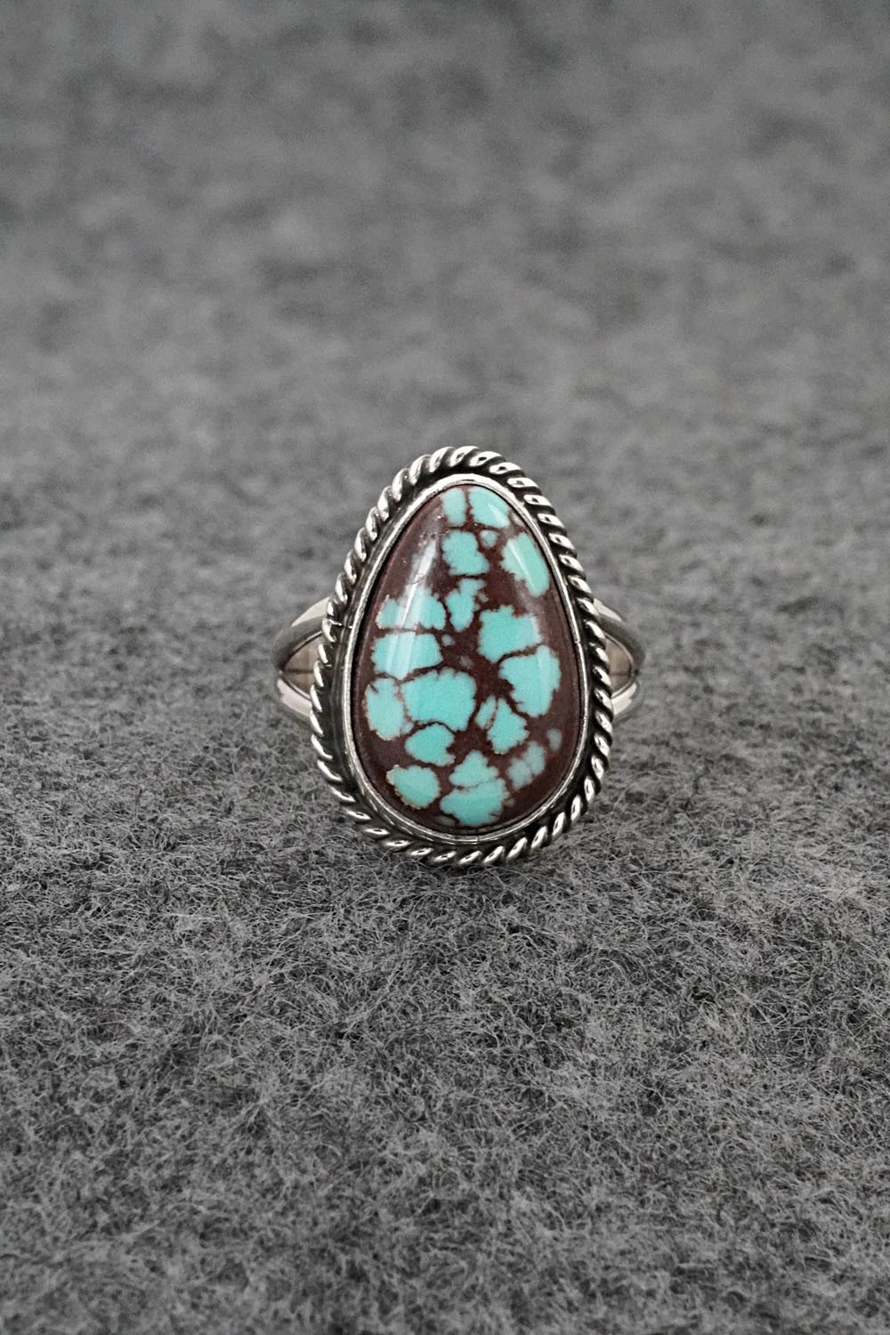 Turquoise & Sterling Silver Ring - Eugene Gruber - Size 6